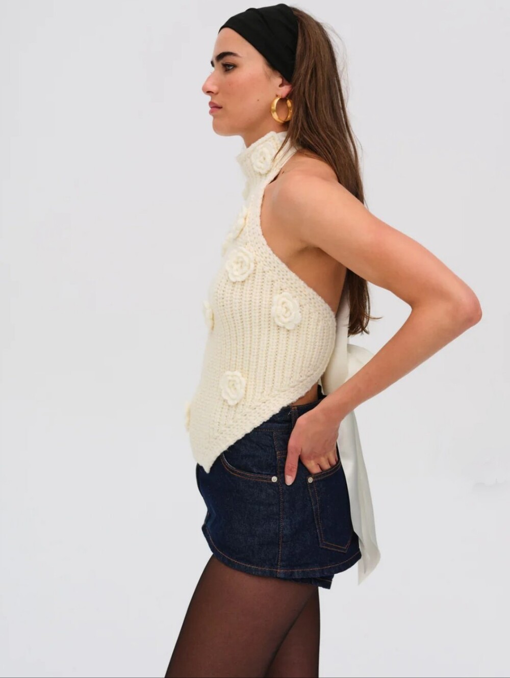 For Love And Lemons Sweater Halter Top - Picture 4 of 5